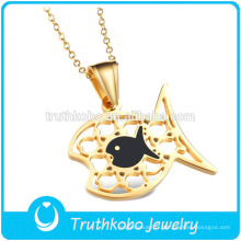 TKB-JP0169 Magnifique pendentif en forme de poisson en acier inoxydable avec bijoux pour enfants